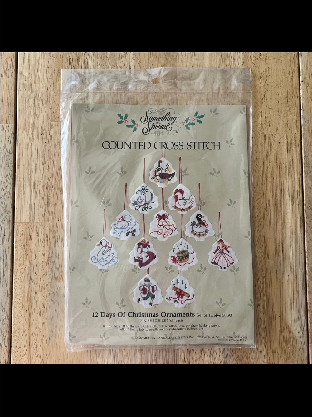 Something Special Counted Cross Stitch ~ 12 Days Of Christmas Ornaments